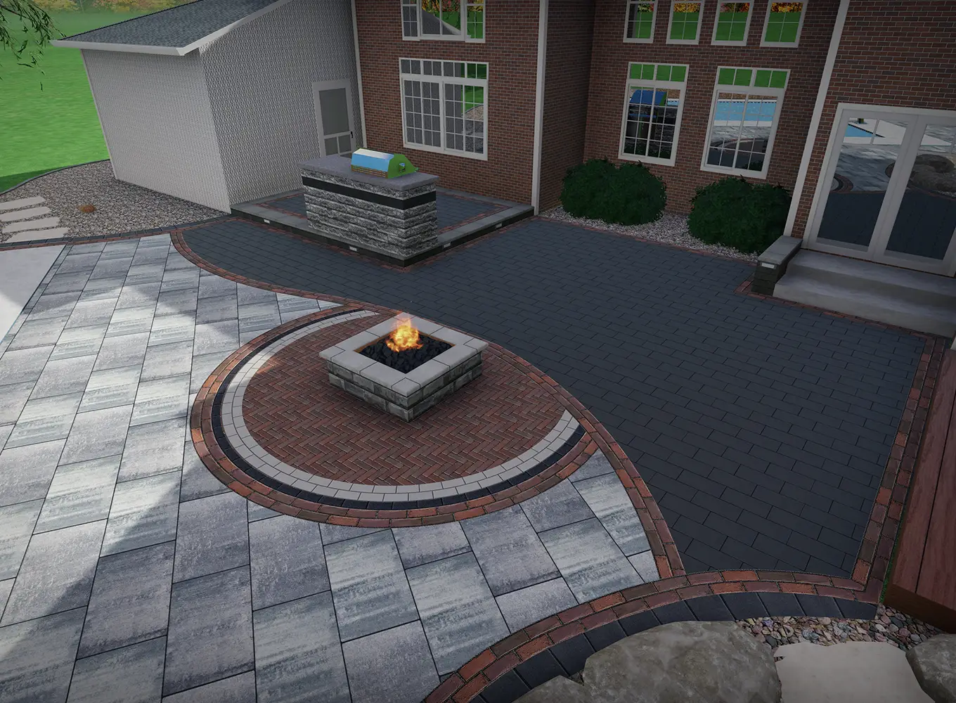 3D Hardscaping Design project in Springfield IL