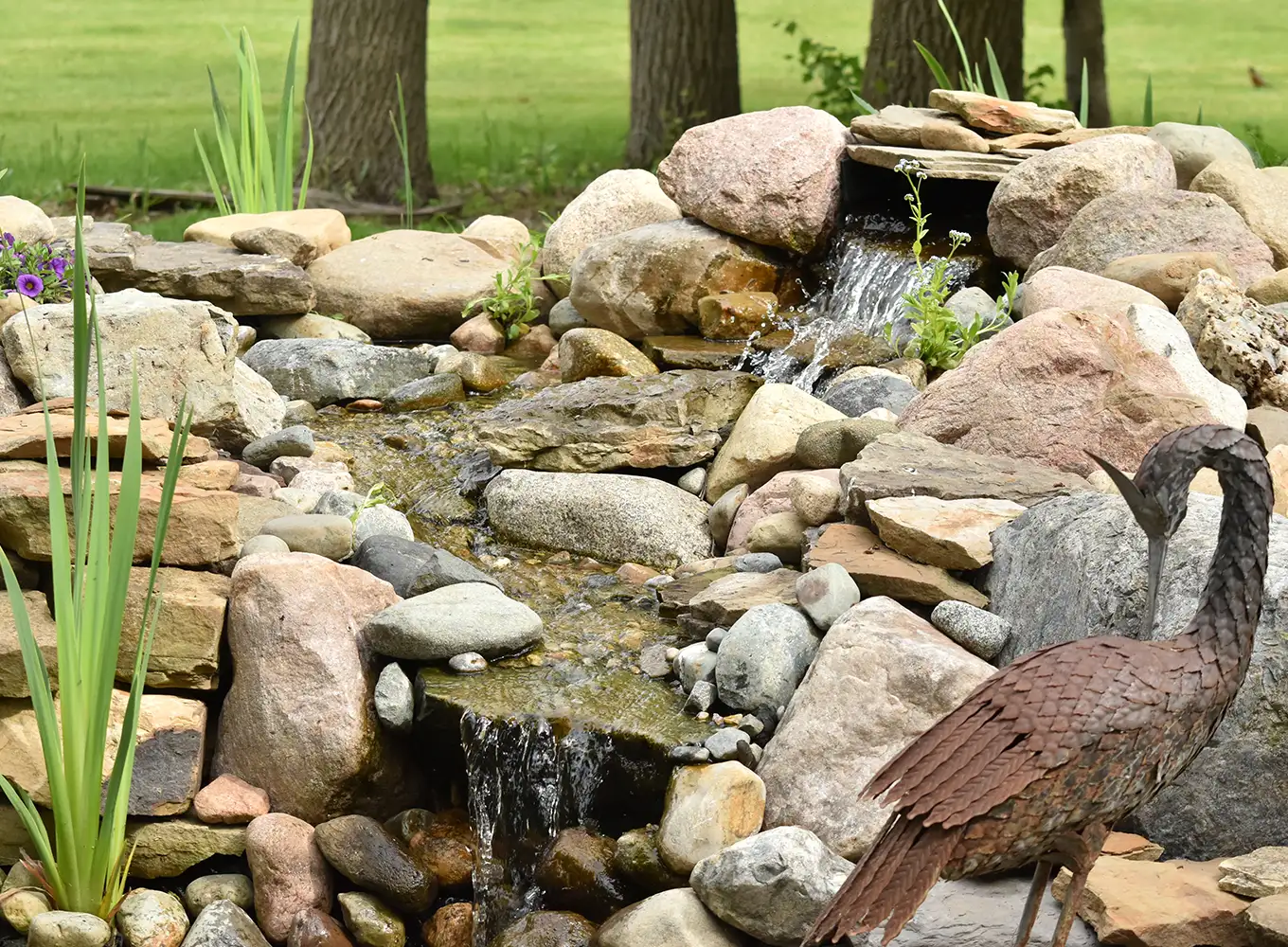 water fall feature in springfield il